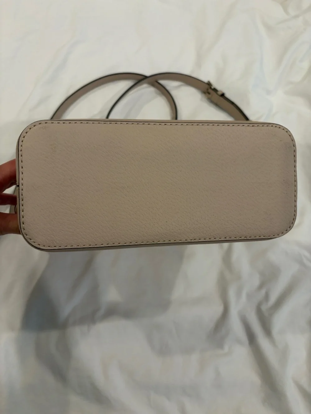 kate spade Two-Tone Dome Satchel in Beige and Cream